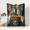 Custom Name Witchcraft Magic Flannel Blanket Throw Blanket Soft Warm Sofa Bed home Decor Unique Gift