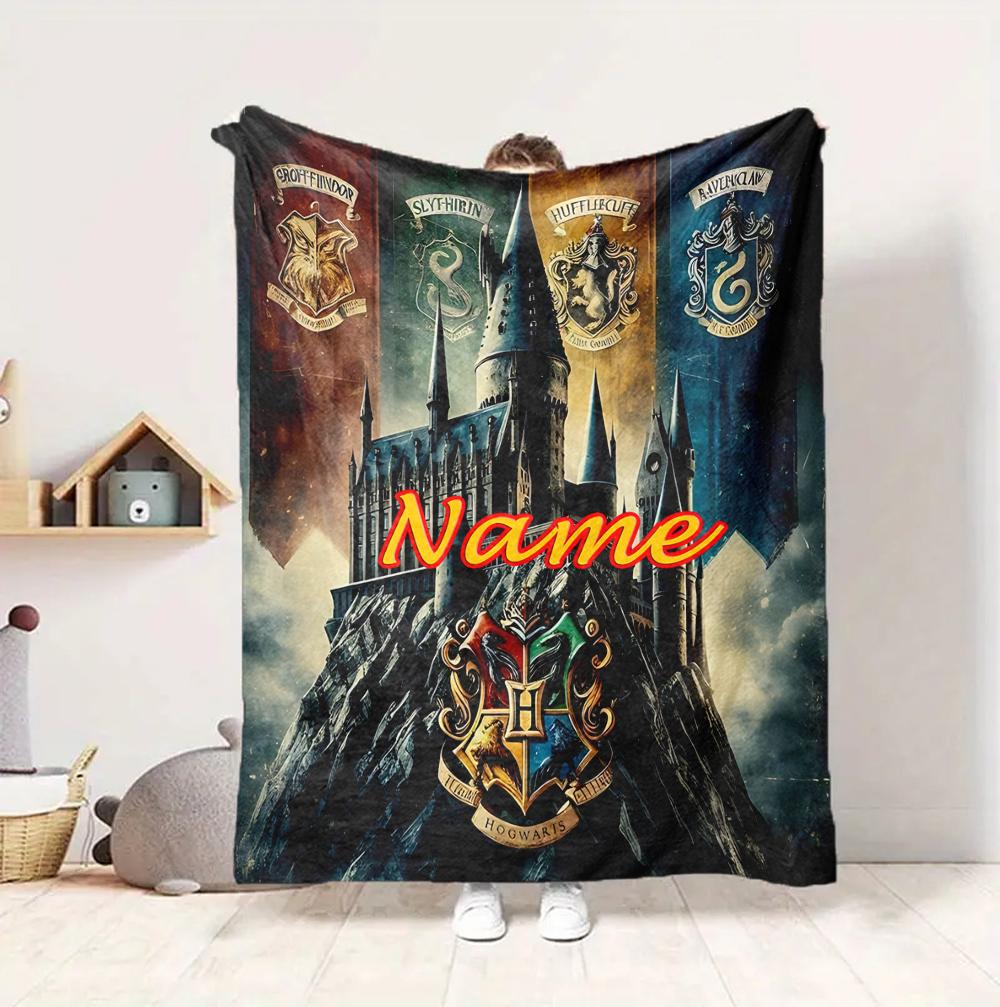 Custom Name Witchcraft Magic Flannel Blanket Throw Blanket Soft Warm Sofa Bed home Decor Unique Gift
