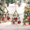 Santa Claus Wooden Elderly Pendant Snowman Christmas Tree Pendant Vintage   Home