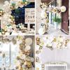 Guirlande de Ballon Or Blanc pour Anniversaire Fête Arche Ballon Guirlande Noël Fête de Fin d'Année Mariage