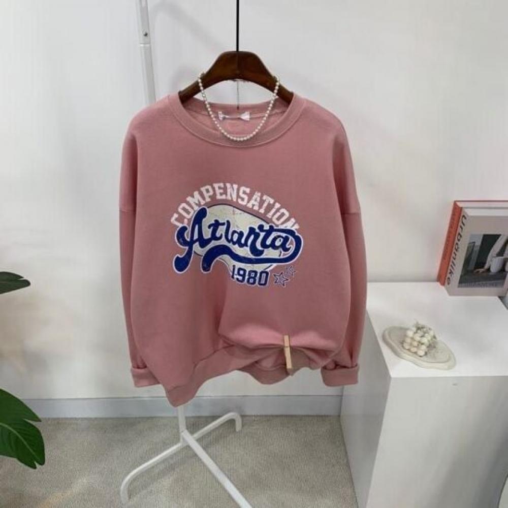 C S In The Room uniSex Atlanta fleeCe vIntage letterIng Long Sleeve SweatShirt 4