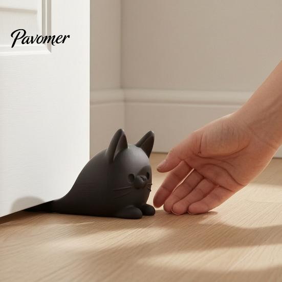 Лежащий Кот Дверной Стопор 3D Печатный Дверной Стопор, Декоративный Котёнок Дверной Стопор-Клин, Прочный Противоскользящий Напольный Ковер для Дома Гостиной Спальни