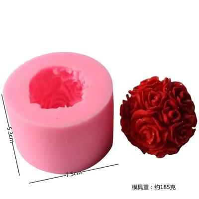 Форма для мыла в виде ароматерапевтической свечи в виде шара, украшение для торта в виде цветка розы, форма для мыла в виде ароматизированной свечи, выпечка