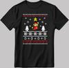 Mario Christmas Cosplay Poster Short Sleeve White-Black Men's / Women's T Shirt U386