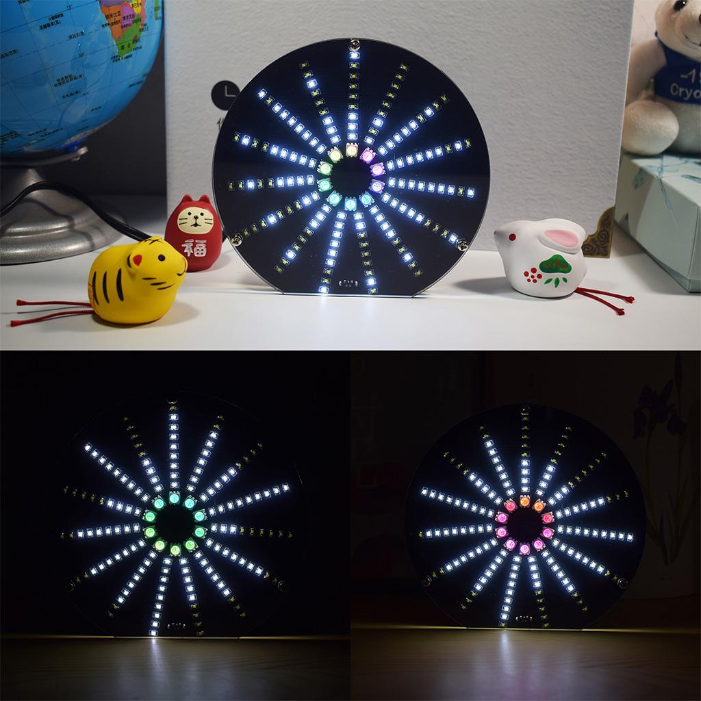 Component Soldering Kit LED Circular Visualizer Music Spectrum Display DIY Kit Audio Visualizer Electronic Learning Kits