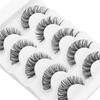 5 Pairs Natural Look Wispy Fluffy Eyelash Extension Clear Band False Eyelashes Russian Strip Lashes