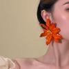 Acrylic Elegant Dangle Earrings Exaggerated Flower Earrings Fashion Flowers Stud Earrings  Women