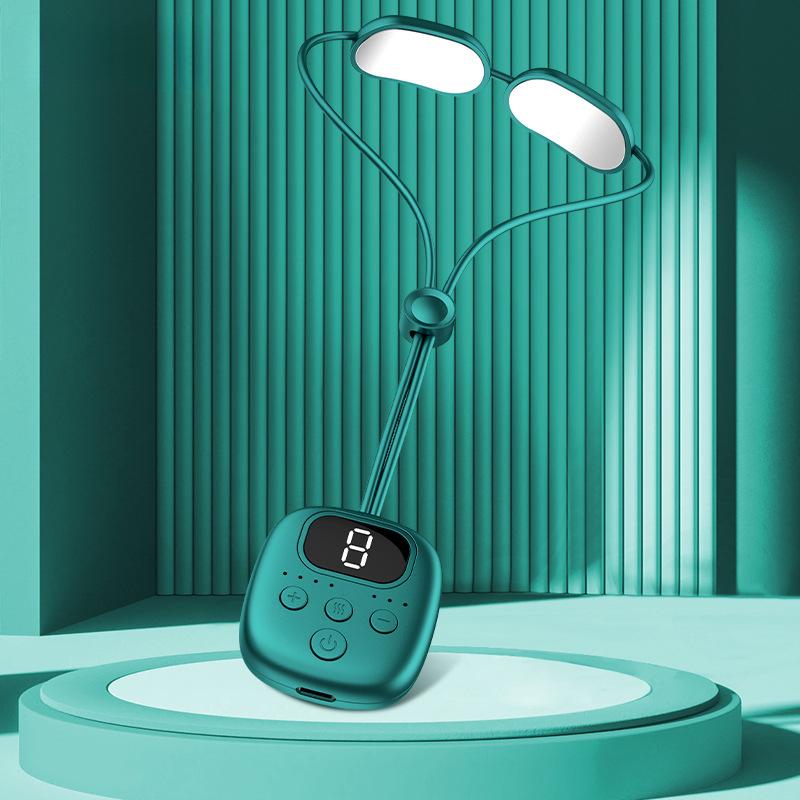 Подвесное устройство для шейного отдела позвоночника Мини-массажер для шеи с двойным импульсом Портативный протектор для шеи Массажер с горячим компрессом