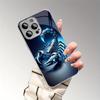 Электроplated Чехол для телефона с узором «Скорпион» синего цвета металлик Для Samsung Galaxy S25 S24 S23 Ultra Plus FE Закаленное стекло