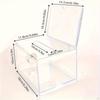 Transparent Suggestion Box Cardboard Raffle with Lock Easy Assembly Money Collecting for