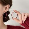 Серебряная игла Анкара красные серьги-гвоздики с сердцем, модный темперамент, новые серьги, легкая роскошь, высокий стиль, осень и зима