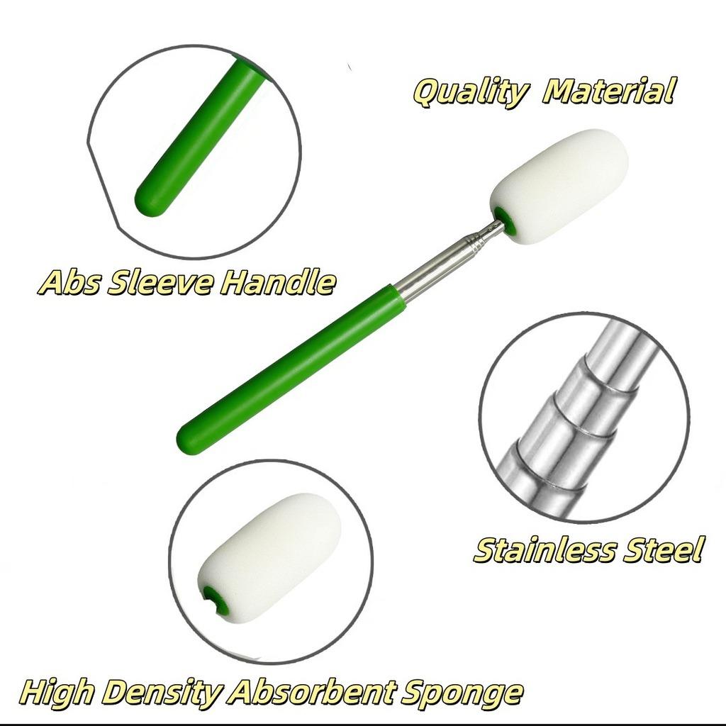 Pottery Tool Retractable Sponge Rod Clay Throwing Tool Stainless Steel Absorbent Sponge For Clay Wheel Throwing Pottery Creation