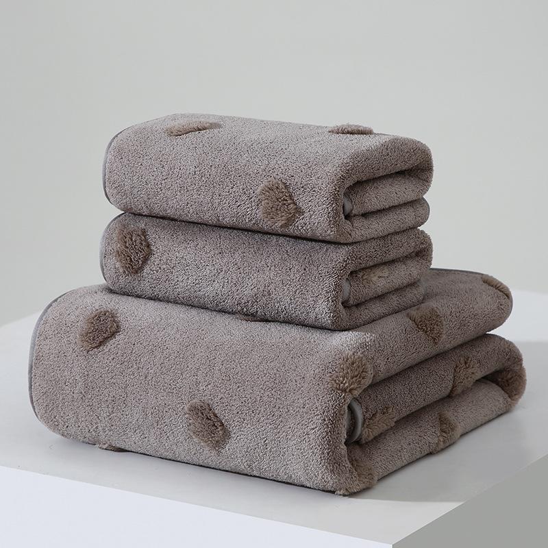 1 PC Coral Velvet Towel Bath Towel Thickened Soft Than Cotton Water-absorbent Quick-drying Towel Adult Household Bath Towel Towel