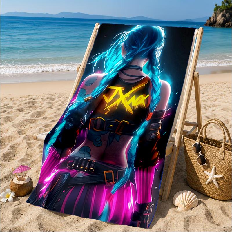 Fantasy Warrior JingX Beach Towel, Microfiber Beach Towel, Perfect For Pool, Beach, Travel, Home Decor Beach Party Fan gifts