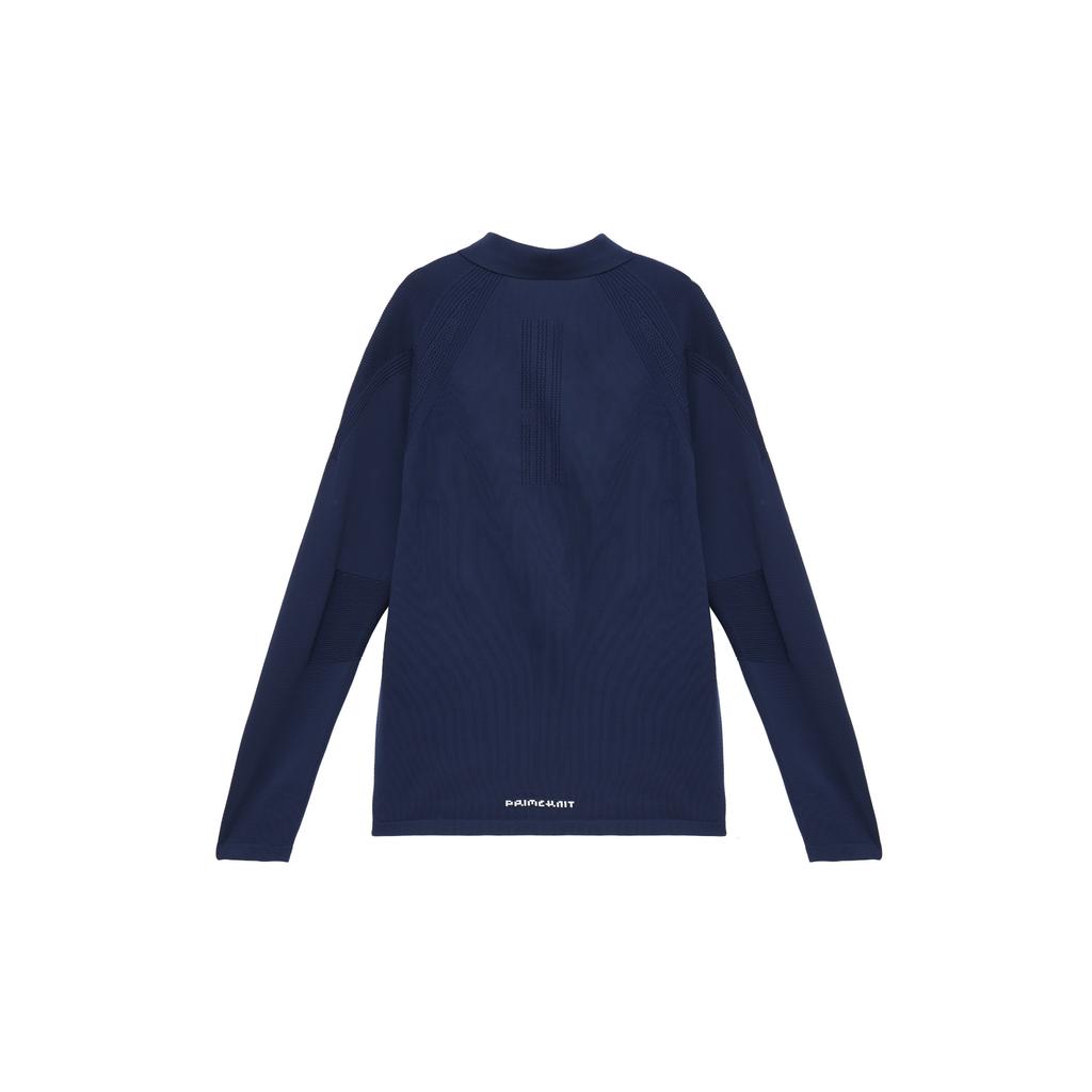 Men's adidas Knit Ls Polo Solid Color Raglan Sleeve Pullover Long Sleeves Blue Polo Shirt HG1657