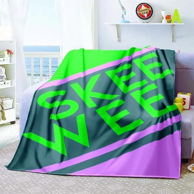 AKA Pattern Flannel Blanket Lightweight Fashion Bed Sofa Air Conditioning Fashionable Leisure Picnic Travel Napping Soft Throw