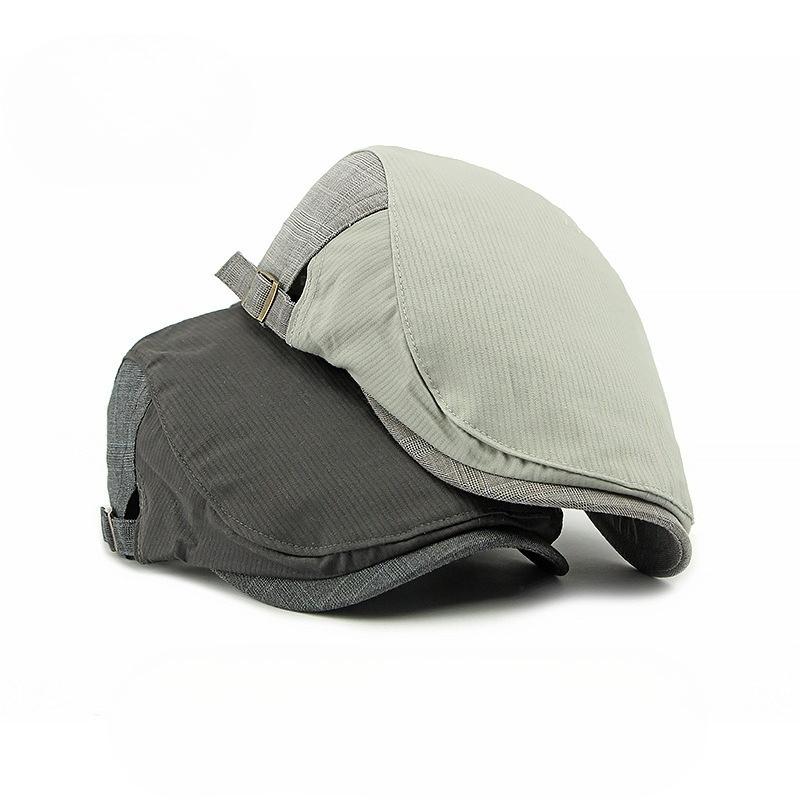 Lightweight Breathable Patchwork Flat Cap Men Women Vintage British Retro Ivy Cap Spring Summer Casual Driving Hat