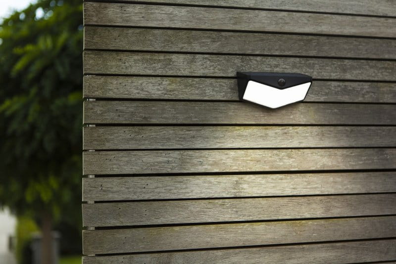 Wings solar czarny pir led 3,7w 5000k ip44 kinkiet zewnętrzny solarny z czujnikiem ruchu i zmierzchu