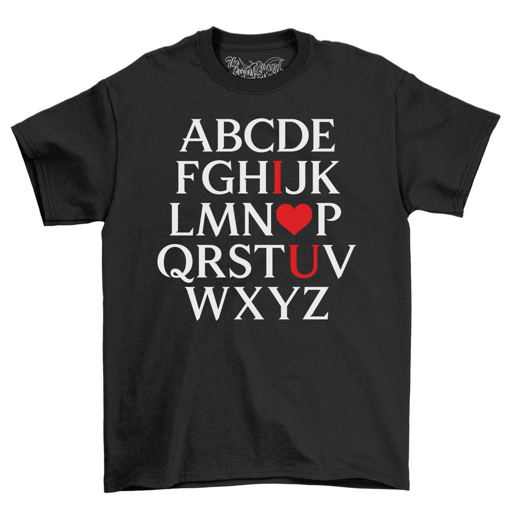 Футболка ABC Я люблю тебя Мужская Женская Футболки Топ Идея Подарка на День Святого Валентина Парень Девушка Топ