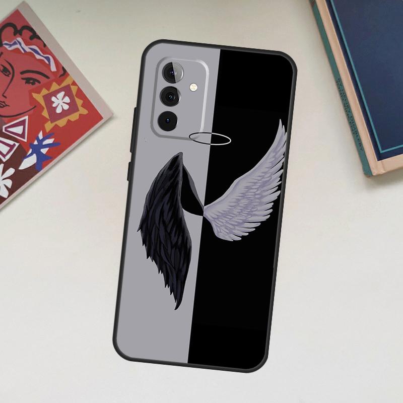 Чехол Ангел Дьявол для Samsung Galaxy A56 A36 A16 A06 A54 A34 A14 A13 A53 A12 A22 A32 A52 A35 A17 A15 A55