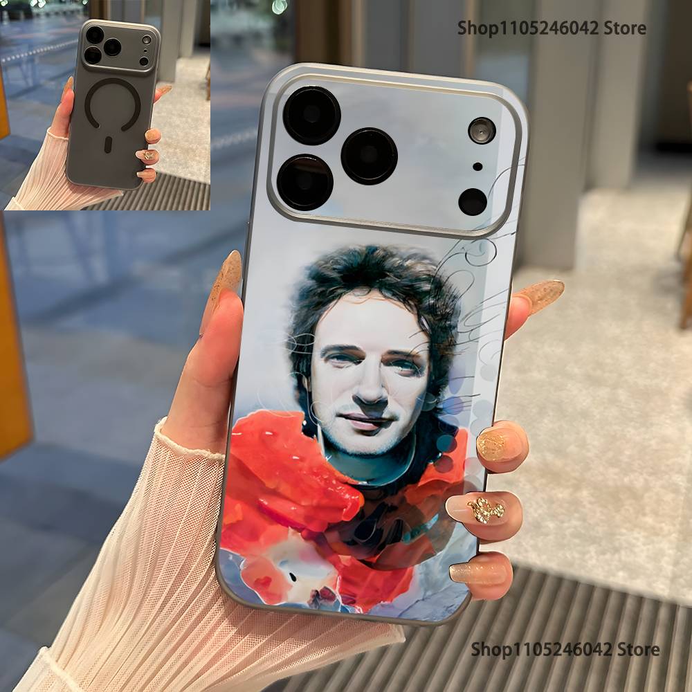 Певец G-Густаво Cerati Для iPhone 17,16,15,14,13,12,11,Pro,Max,Plus Прозрачный серый Чехол для телефона Магнитная Беспроводная зарядка