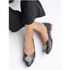 Shoetopia Женские Черные Балетки Текстурированные Слипоны Туфли с Декоративным Бантом и Золотой Пуговицей | Элегантные Повседневные и Офи