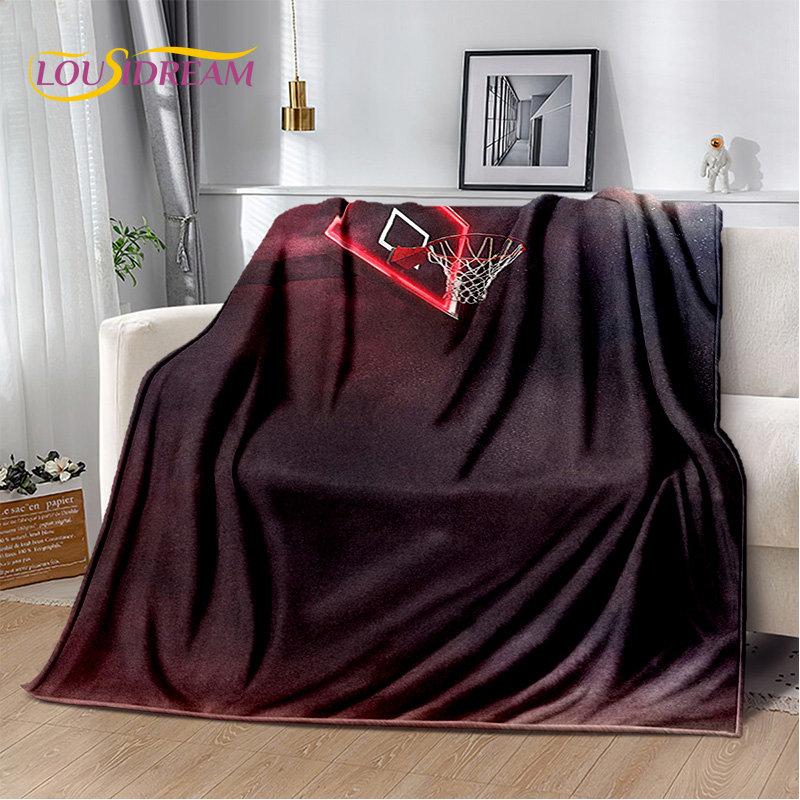 Баскетбольное искусство Мультяшное Мягкое Плюшевое Одеяло, Фланелевое Одеяло Плед для Гостиной Спальни Кровати Дивана Пикника Покрытие Bettdecke