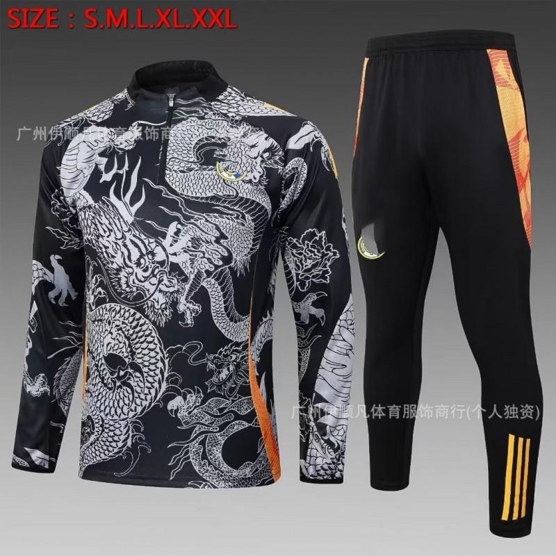 Men Women Soccer Training Jersey Half-Zip Warm-Up Top Napoli PSG AC Milan Brazil Manchester United Fans
