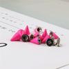 10sets 7*10mm Bullet Cone Colored Studs And Spikes For Clothes DIY Handcraft Garment Rivets For Leather Bag Shoes