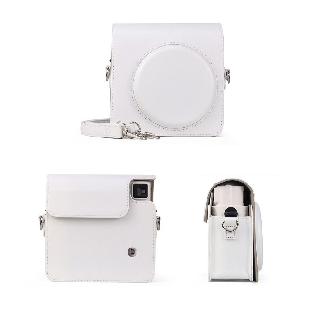 Bright Color Protective Cover PU Leather Storage Bag Case with Adjustable Strap Instant Camera