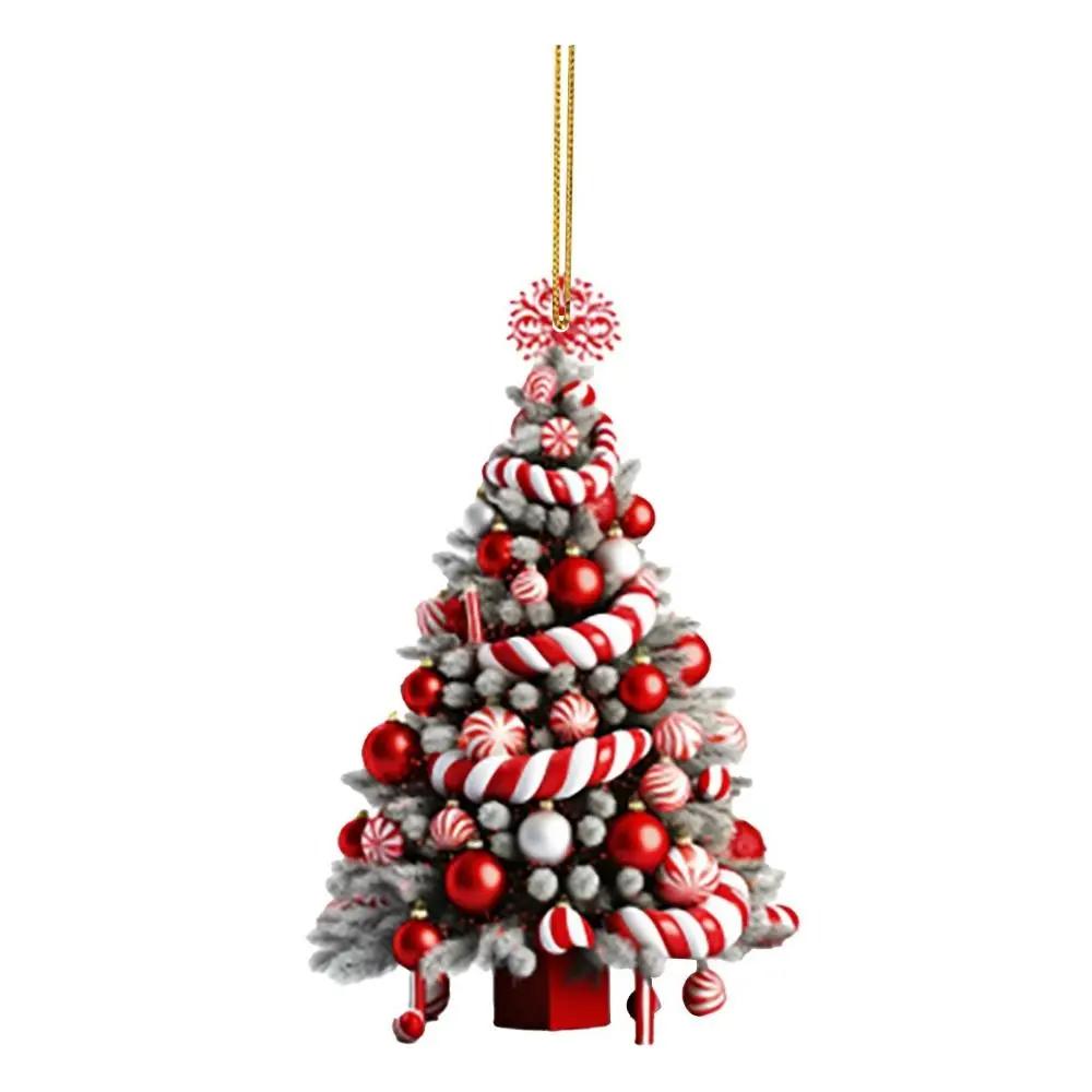 1pcs Christmas Tree Ornaments Acrylic Hanging Pendant Xmas Decoration Home Table Decor Gift Navidad Happy New Year Decor