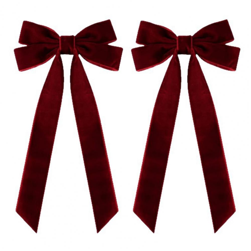 Party Accessories Christmas Ornament Elegant Velvet Christmas Bows for Tree Chairs Festive Holiday Decorations for Home Party