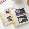 Фотоальбом на 100 карманов 3/5 дюймов Прозрачный на кольцах Держатель для фотокарточек ID-карточек Хранение Книга визиток Карточка