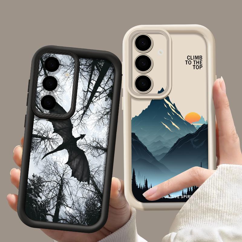 Летний пляжный коллаж Чехол-бампер для Samsung S26 S25 Ultra S24 S23 S22 S21 FE A18 A54 A55 A16 A26 A36 A56 A17 A27 A37 A57 5G Ударопрочный