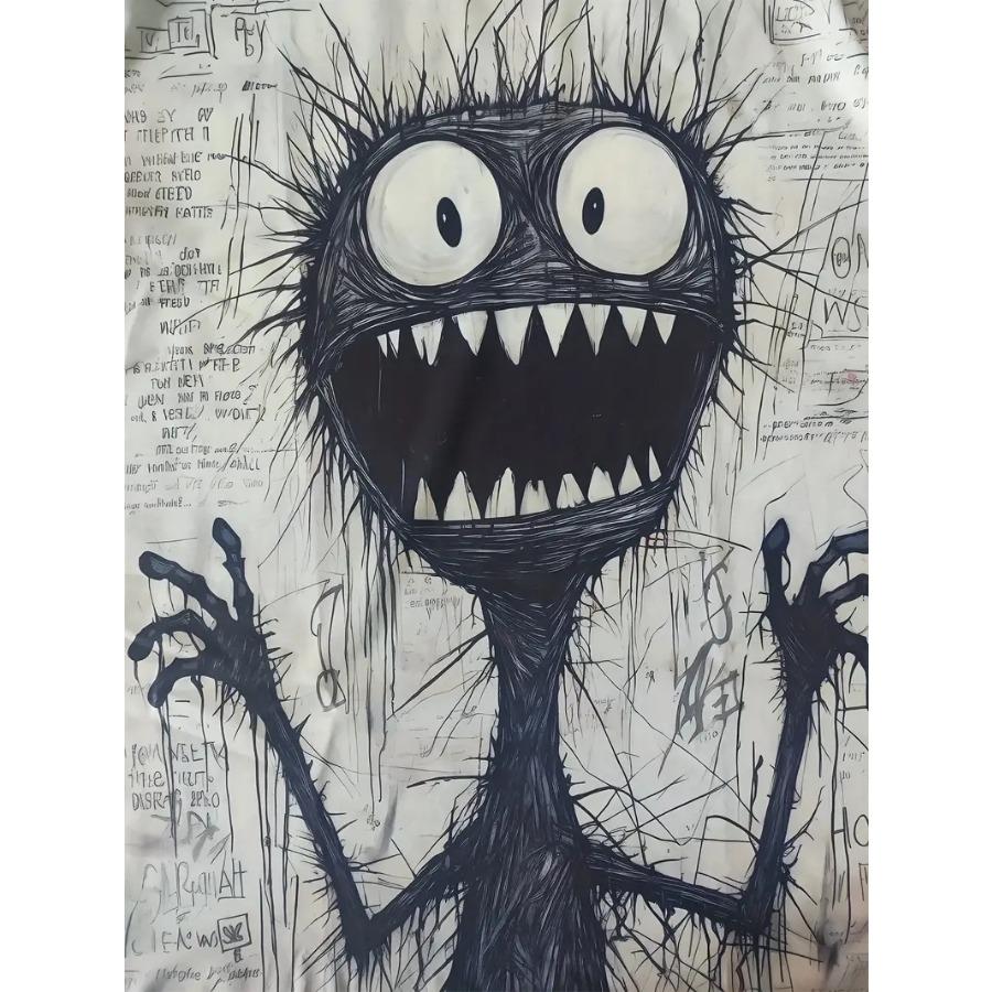 Мужская футболка с круглым вырезом с короткими рукавами Monster — новинка с ярким графическим дизайном для мужчин, летние топы в уличном стиле