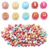 100pcs/Lot 7mm Flat Round Letter Beads for Jewelry Making Acrylic Alphabet Beads Loose Beads DIY Bracelet