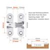 Hidden Gate Hinge Stainless Steel Invisible Door Hinges Concealed Barrel Wooden Box Silver