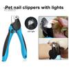 Машинки для стрижки когтей для домашних животных 2-в-1 с противоскользящими ручками, прецизионная светодиодная шлифовальная машинка-триммер с острыми лезвиями для собак и кошек