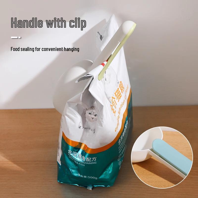 Многофункциональный пластиковый совок для риса и муки с длинной ручкой и зажимом