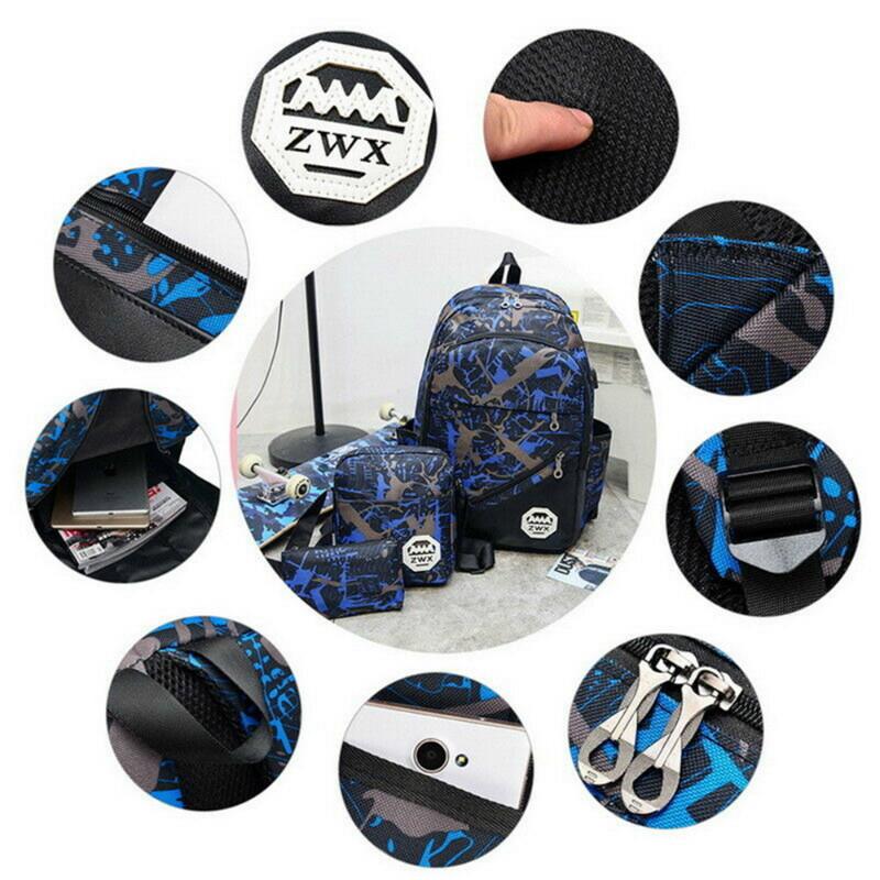 3 шт. / Компл., Большая камуфляжная школьная сумка для девочек и мальчиков, рюкзак, рюкзак, сумка