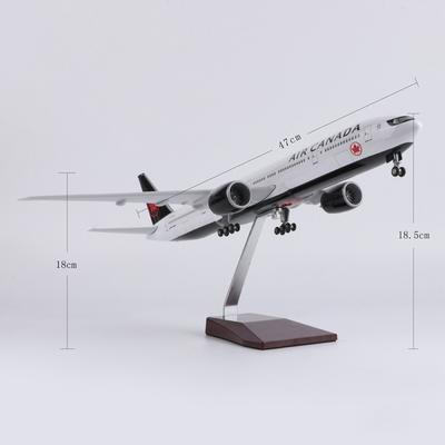 Модель самолета Air Canada 777 47 см игрушки для мальчиков коллекционный самолет со светодиодной подсветкой колеса сувенирный самолет игрушка