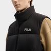 Fila Оригинальный RGB Многоцветный Модный Простой Классический Универсальный Удобный Повседневный Теплый Жилет на Пуху на Молнии со Стойкой Воротником Логотип Однотонный F11M549906F-BK