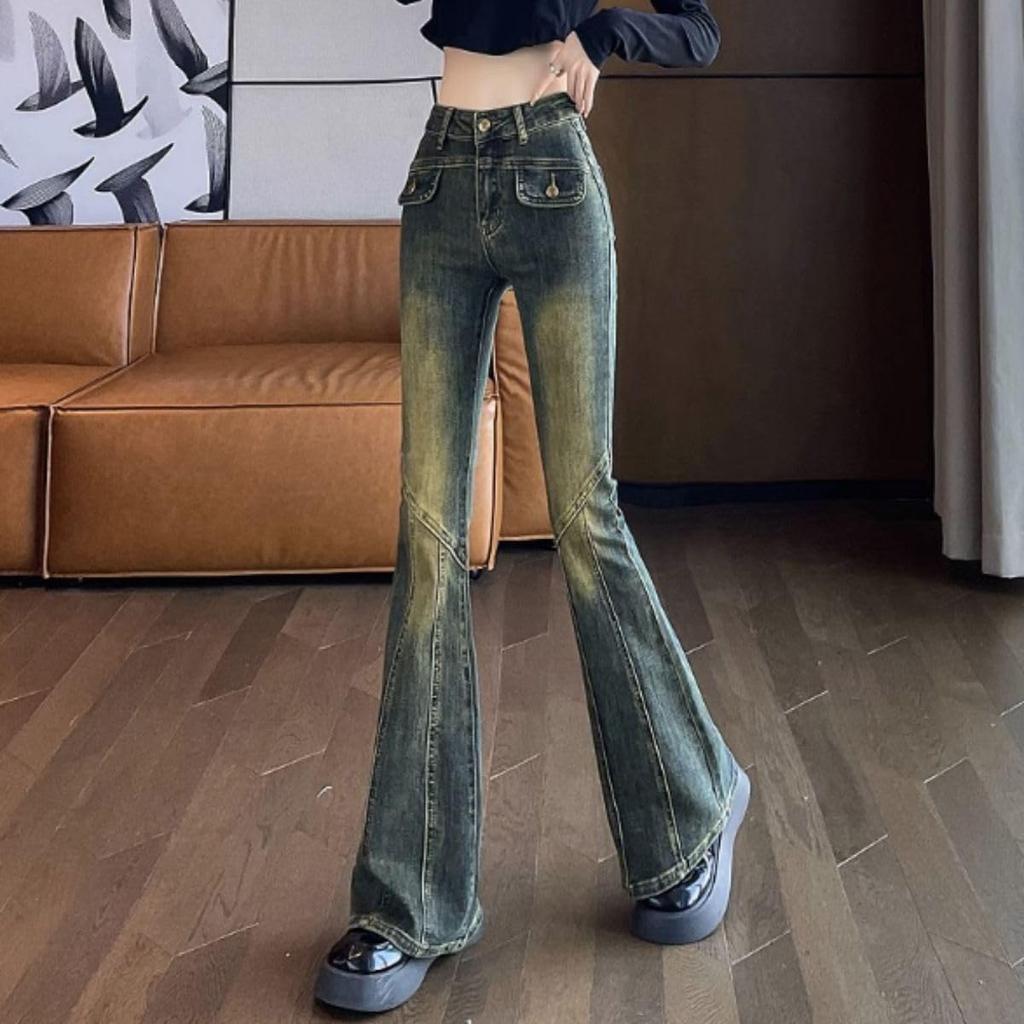 Belle Cie Bootcut Denim Long Legs Women's Pants, (ST/No. 27863) (L)