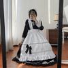British Long Sleeve Maid Cosplay Dress Japanese Style Cute Plus Size Costume