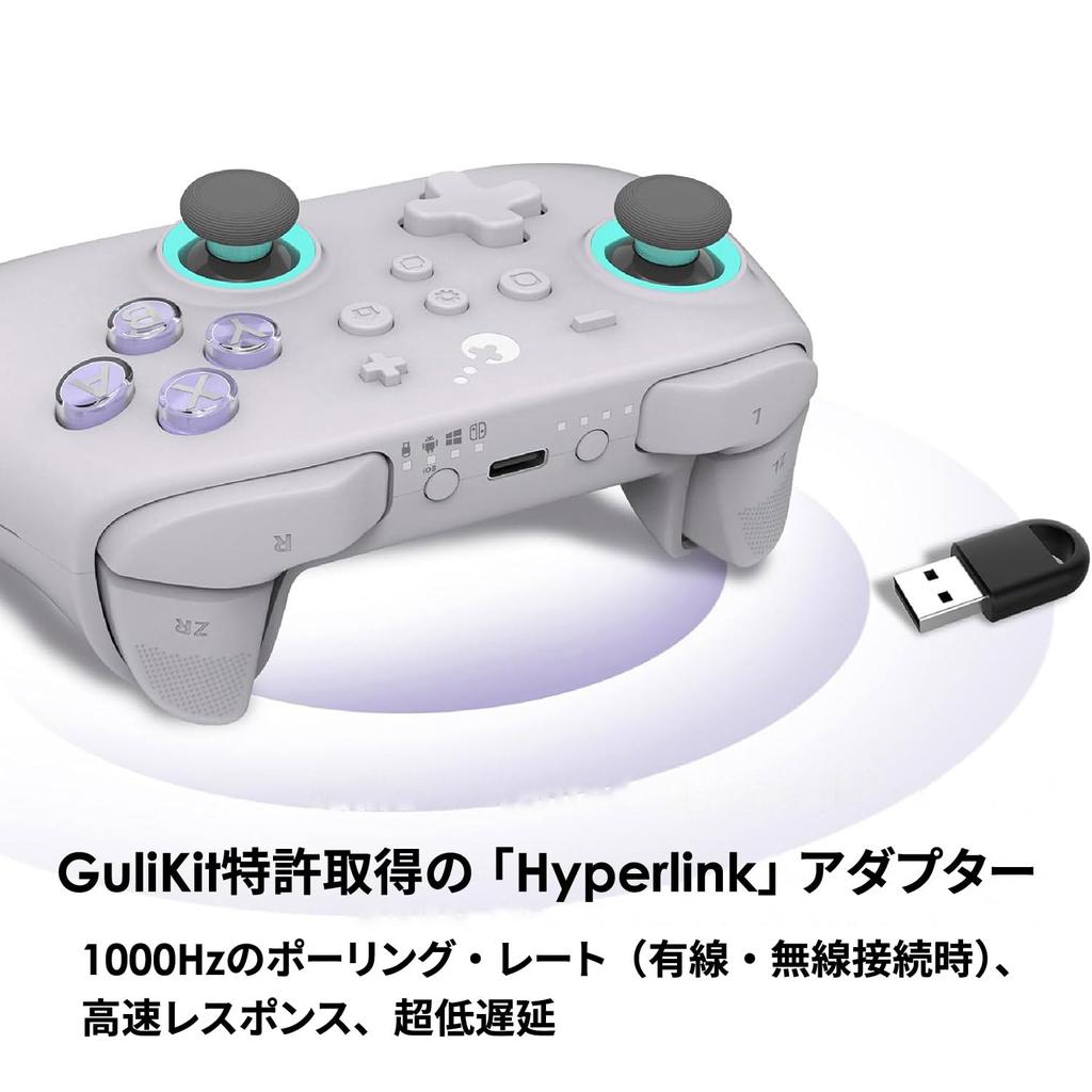 GuliKit Wireless Controller KK3 MAX Controller Black Compatible with Hall Effect Sensor Stick Gyroscope Back Paddle Button Digital Trigger