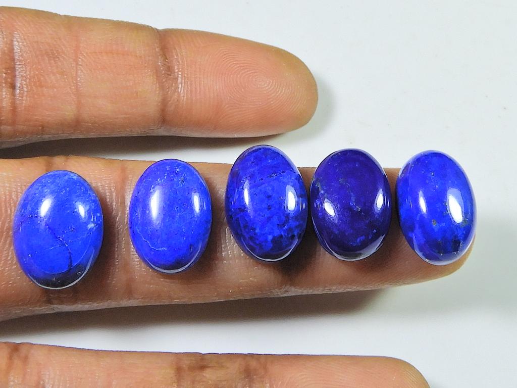 30Cts. Натуральный лазурит овальный кабошон рассыпной драгоценный камень лот 05 шт. 10X14 мм RQ-1851
