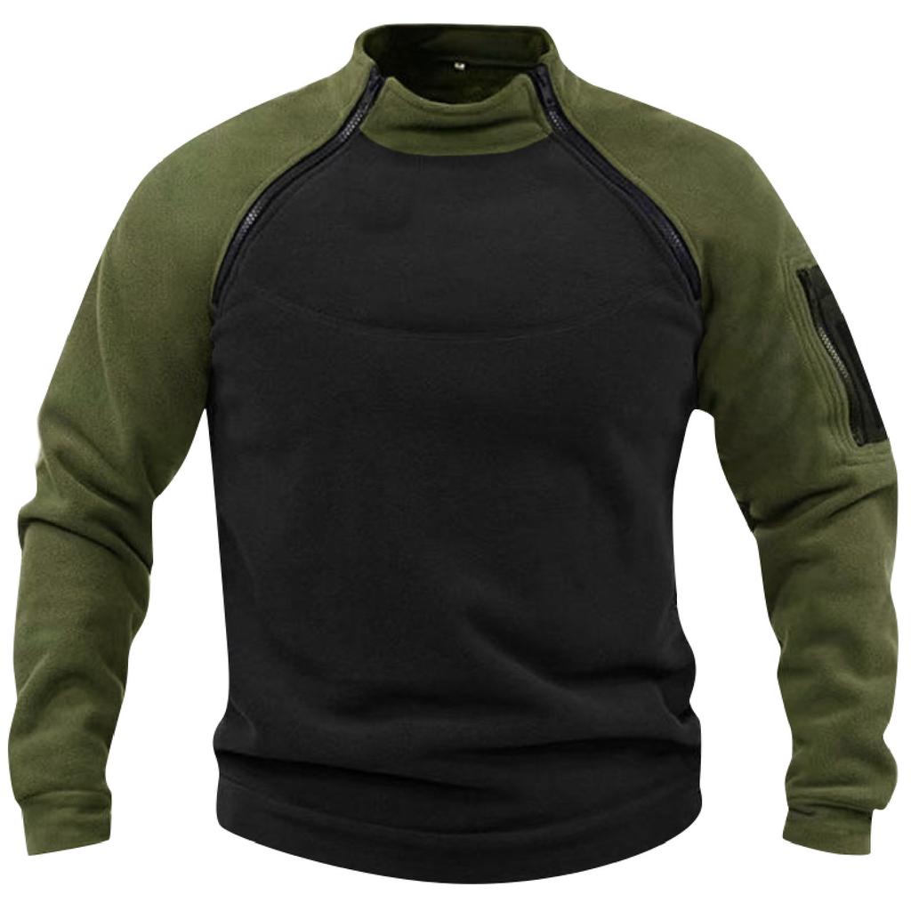 Мужская уличная куртка, одежда для охоты, теплый флисовый пуловер на молнии, мужское ветрозащитное пальто на весну и зиму, термобелье