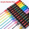 36 Colors Acrylic Markers Pen Professional Water-based Pigment Ink Mutil Use Cloth Stone Ceramic Glass DIY Graffiti Painting Pen