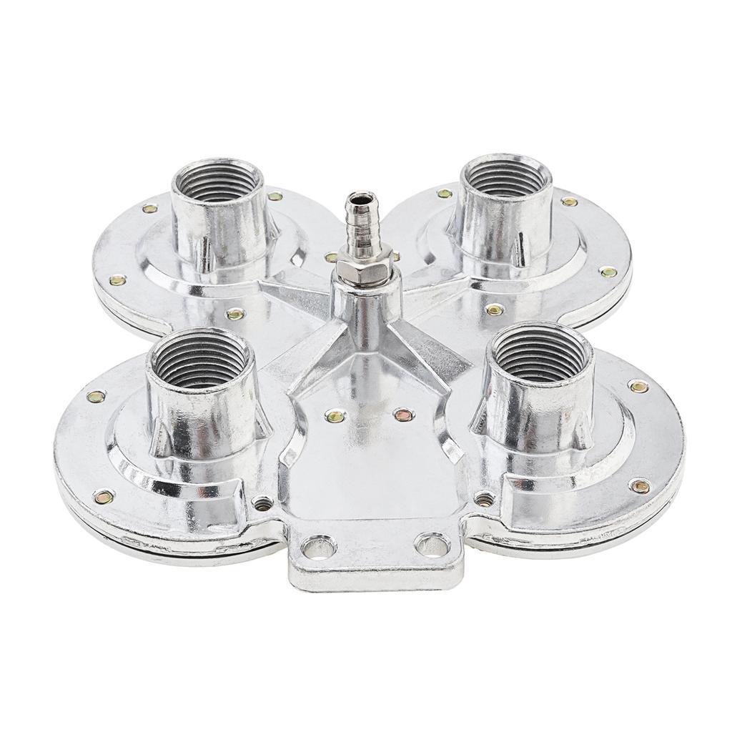 12 В 185 дБ Четырехтональный пневматический сигнал с компрессором - Серебристый музыкальный звук для грузовиков / автомобилей