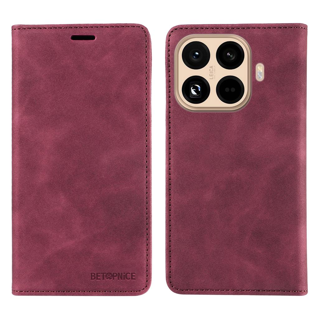 Чехол для Xiaomi 15T Pro BETOPNICE Магнитная застежка Блокирующий RFID кошелек Подставка Кожаный чехол для телефона